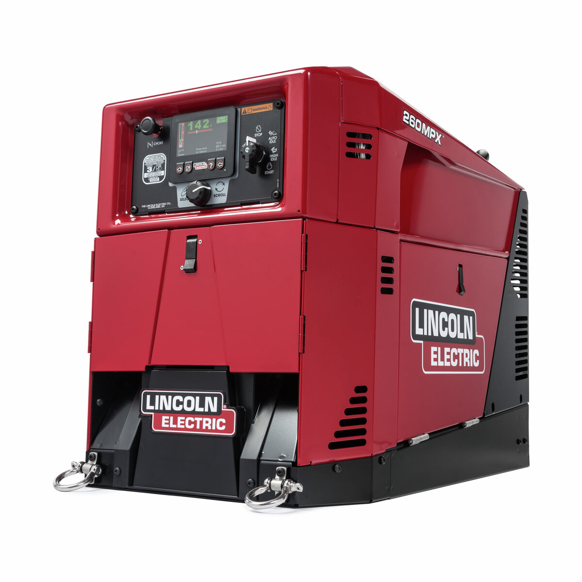 Premium welder/generator with excellent multi-process capability for stick, TIG, MIG while providing clean AC generator output.