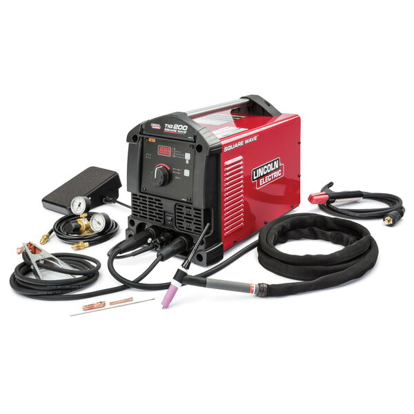 Square Wave TIG 200 welder for AC/DC stick and TIG welding uses Square Wave Technology.