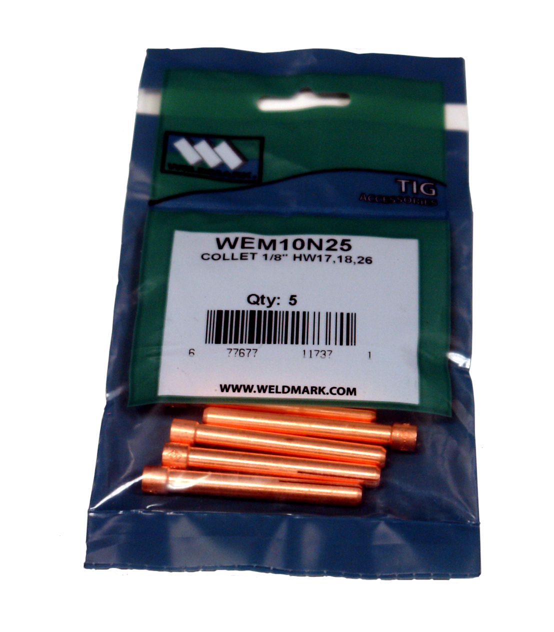Weldmark by CK Worldwide 10N25 Standard Copper Collet 1/8 (0.125)