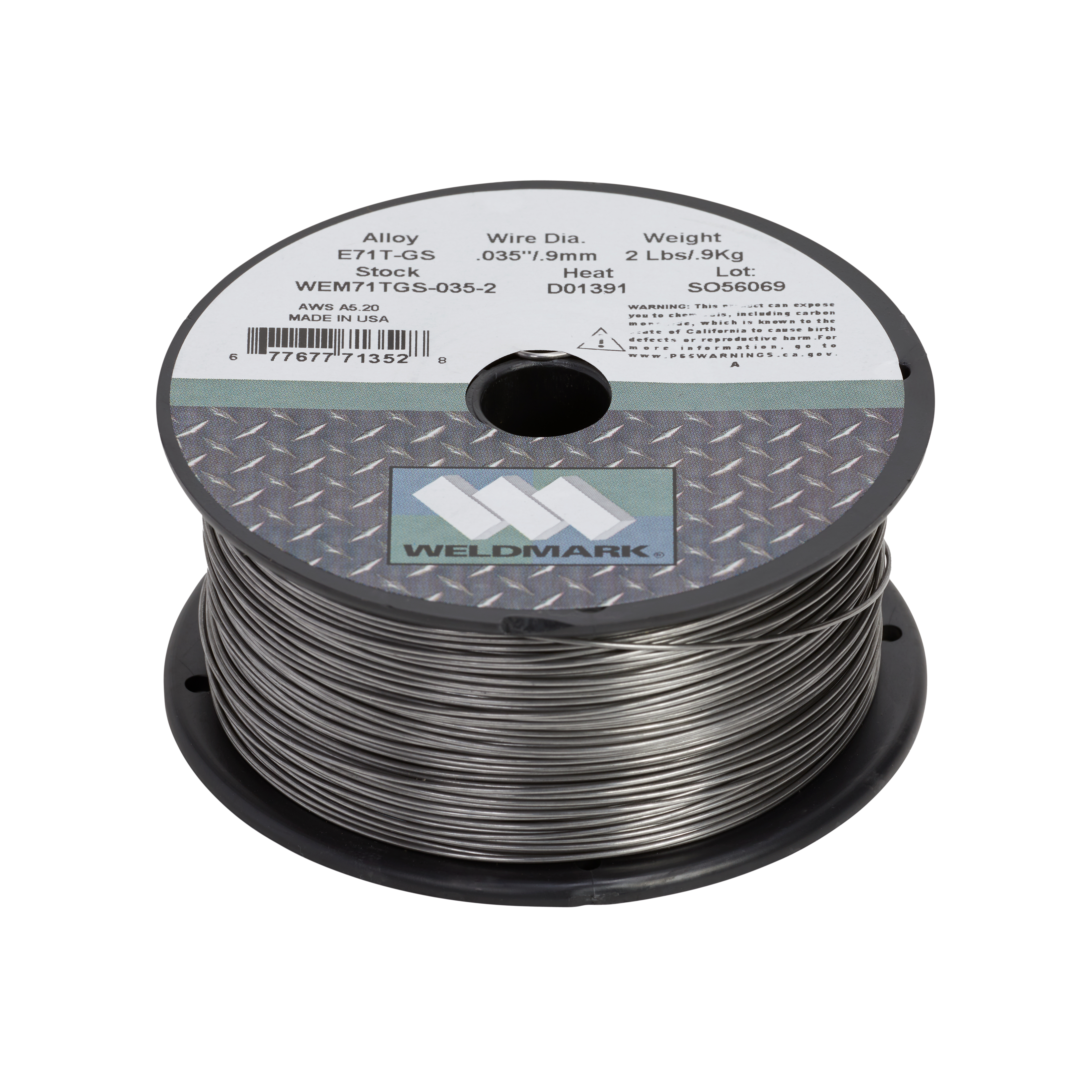 Weldmark® Carbon Steel Self Shielded Tubular MIG Wire 71T Carbon Steel 0.0350in 1LB Spool